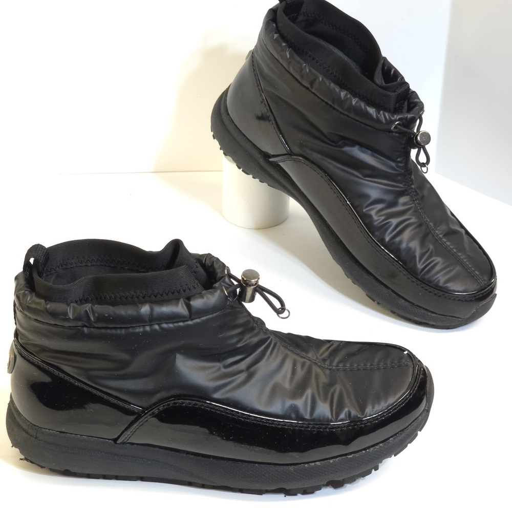Women's Sporto Insulated Shoes Puffer Booties Wool Fur Size 6M Black